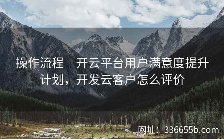 操作流程｜开云平台用户满意度提升计划，开发云客户怎么评价