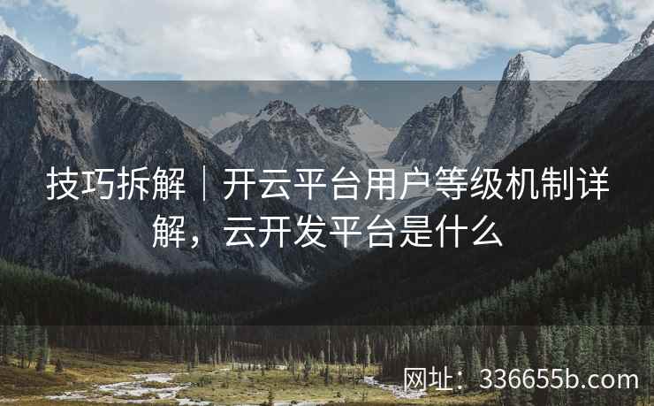 技巧拆解｜开云平台用户等级机制详解，云开发平台是什么